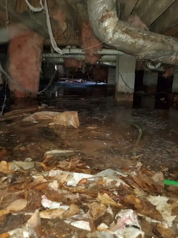 Crawl space flood assessment for Commercial Water Damage Restoration in Fort Hood